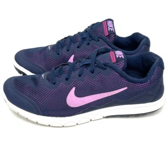 Nike Flex Experience RN 4 Athletic Running Shoes Navy/Pink 749178-401 Women’s 10 - Picture 2 of 6